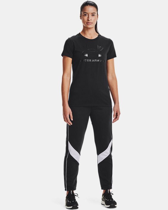 女士UA Sportstyle Graphic短袖T恤, Black, pdpMainDesktop image number 2